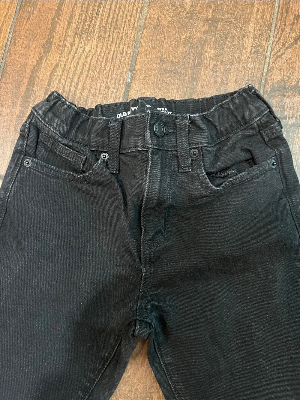 Boys Old Navy Straight Leg Jeans in Black and Blue Denim